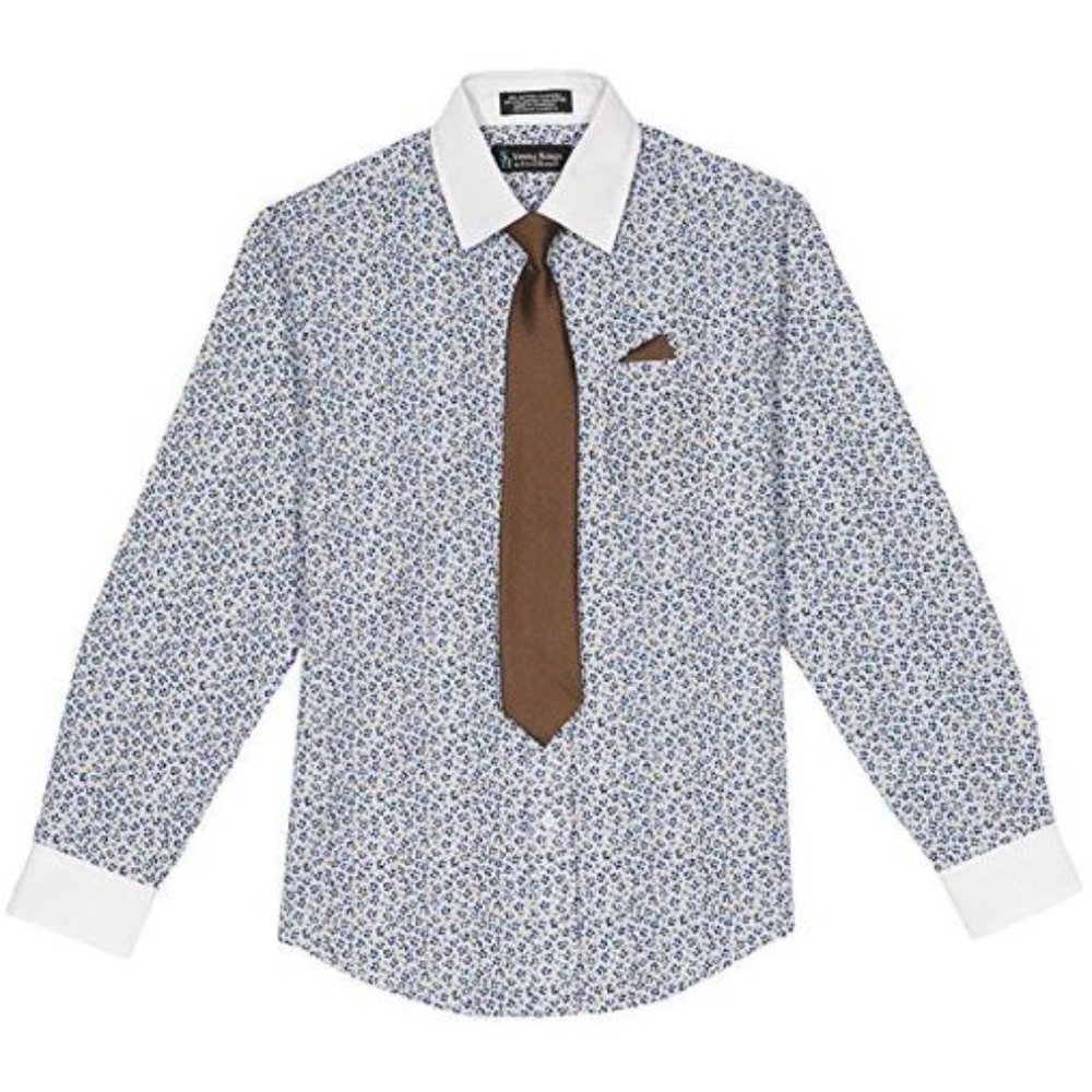 Steve Harvey Boys' Big Shirt and Tie Set